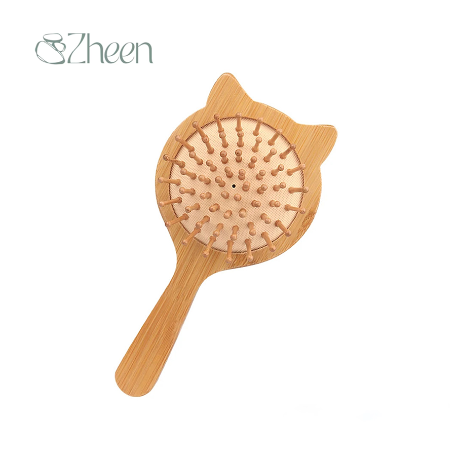 برس چوبی طرح گربه